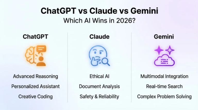 Claude AI vs ChatGPT vs Gemini 2026