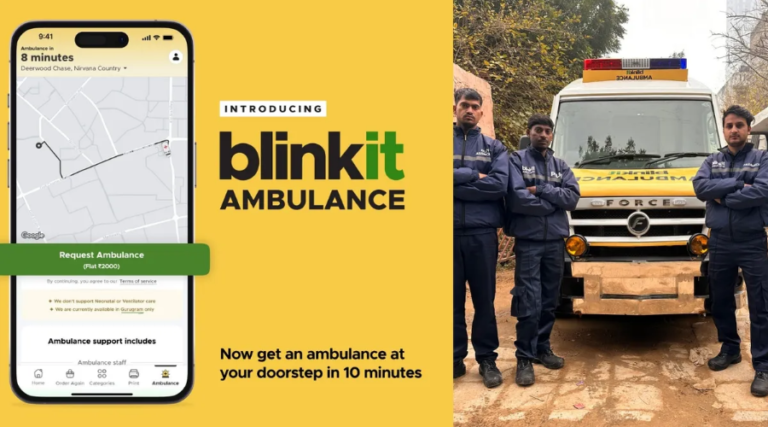 Gurgaon to Get Blinkit’s Free 24/7 Ambulance Service: Emergency Response in Just 10 Minutes Blinkit ambulance service Gurgaon